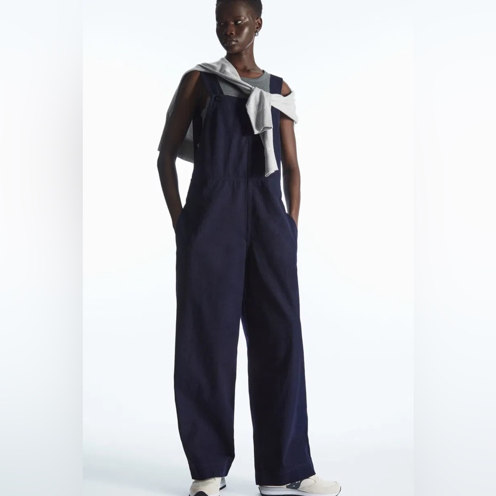 COS Wrap-Back Wide-Leg Dungarees - sz L